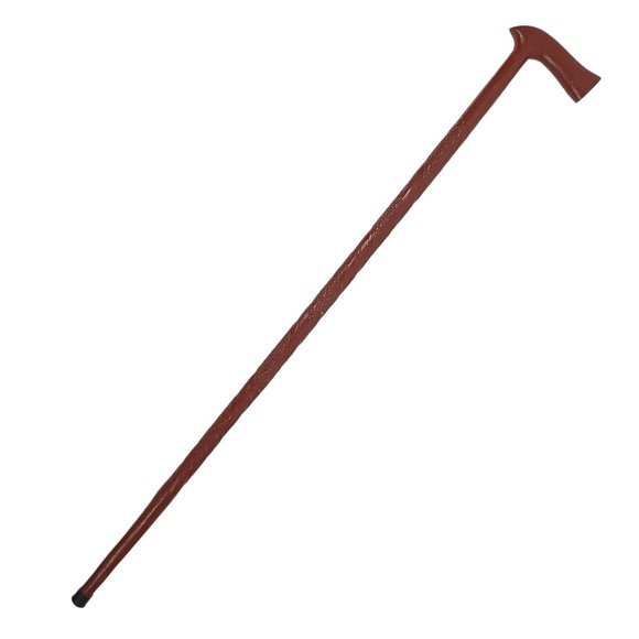 Vintage Wood Carved Walking Stick 36.75" Cane Reddish Brown - Picture 9 of 10